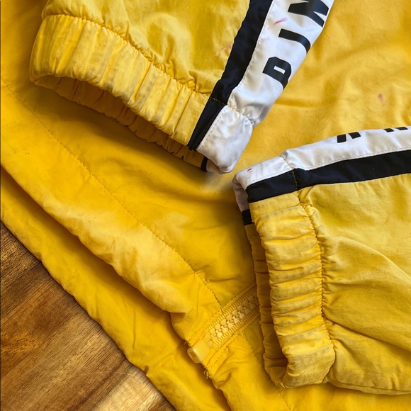 Victoria's Secret Pink Yellow Blue Block Retro Windbreaker Hooded Jacket - Picture 8 of 16